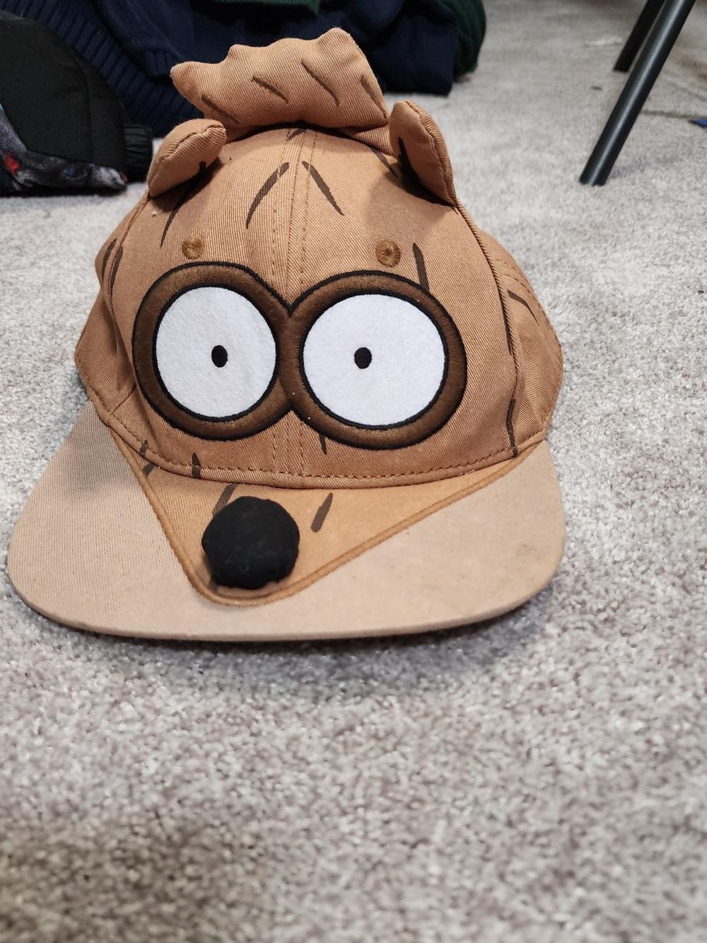 Cartoon Network Brown Character Cap with Big White Eyes